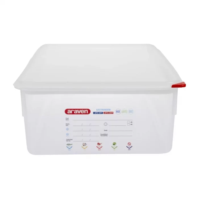 Araven Polypropylene 1/1 Gastronorm Food Storage Box 21Ltr (Pack of 4) - Image 2