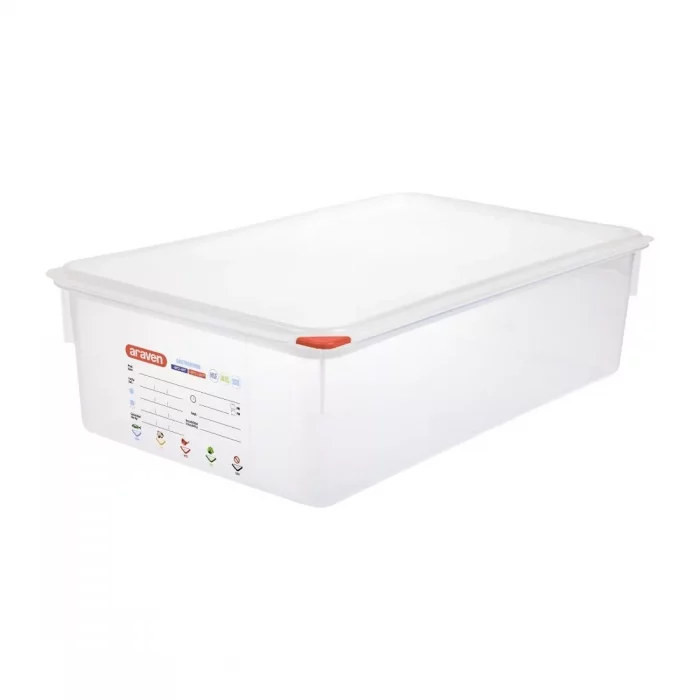 Araven Polypropylene 1/1 Gastronorm Food Storage Box 21Ltr (Pack of 4) - Image 1