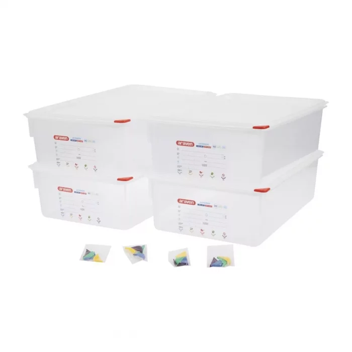Araven Polypropylene 1/1 Gastronorm Food Storage Box 21Ltr (Pack of 4) - Image 7