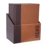 Securit Contemporary Menu Covers and Storage Box A4 Tan (Pack of 20) - Image 2