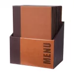 Securit Contemporary Menu Covers and Storage Box A4 Tan (Pack of 20) - Image 3