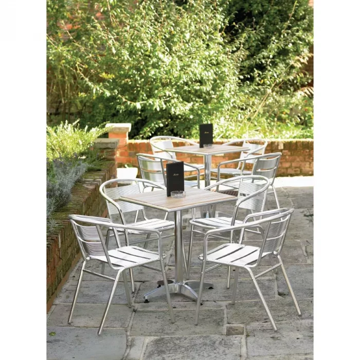 Bolero Aluminium Stacking Chairs (Pack of 4) - Image 9