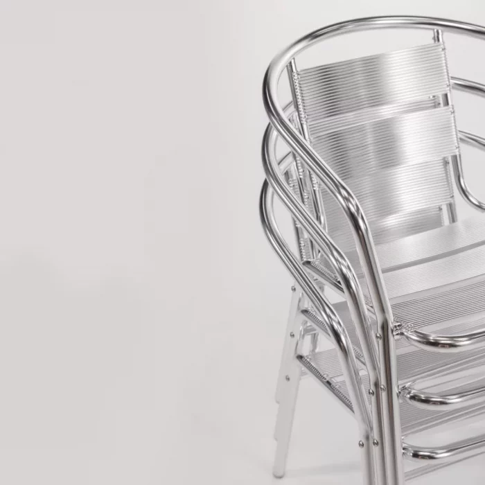 Bolero Aluminium Stacking Chairs (Pack of 4) - Image 6