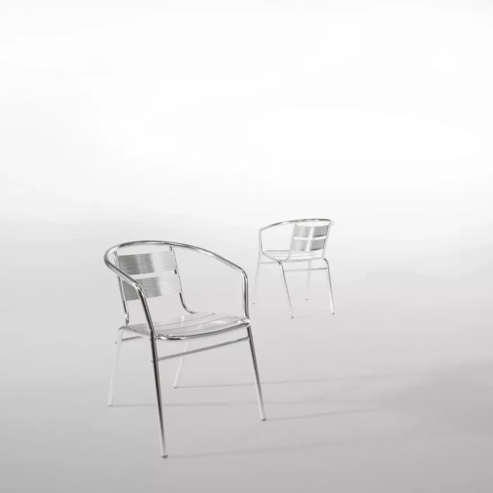 Bolero Aluminium Stacking Chairs (Pack of 4) - Image 7