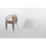 Bolero Aluminium and Ash Chairs (Pack of 4) - Image 6