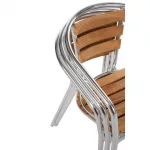Bolero Aluminium and Ash Chairs (Pack of 4) - Image 3
