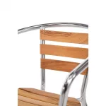 Bolero Aluminium and Ash Chairs (Pack of 4) - Image 4