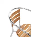 Bolero Aluminium and Ash Chairs (Pack of 4) - Image 5