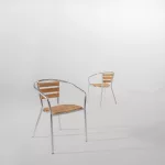 Bolero Aluminium and Ash Chairs (Pack of 4) - Image 7