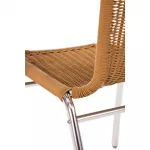 Bolero Aluminium and Natural Wicker Chair (Pack of 4) - Image 4