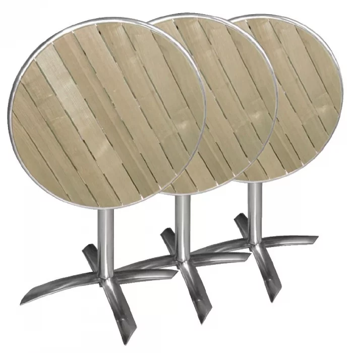 Bolero Round Flip Top Table Ash 600mm - Image 2