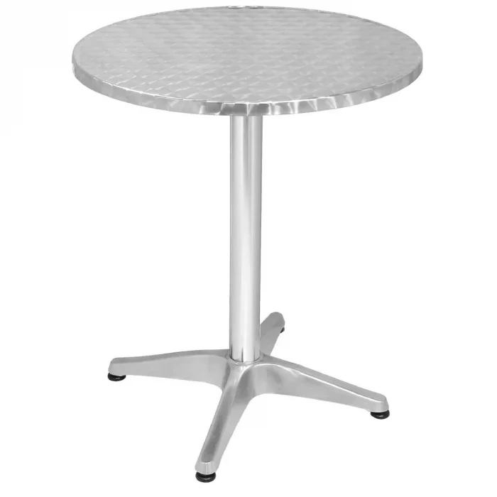 Bolero Round Bistro Table Stainless Steel 600mm - Image 1