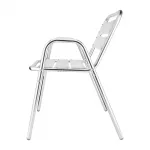 Bolero Aluminium Stacking Chairs Arched Arms (Pack of 4) - Image 2