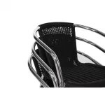 Bolero Aluminium and Black Wicker Chairs Black (Pack of 4) - Image 11