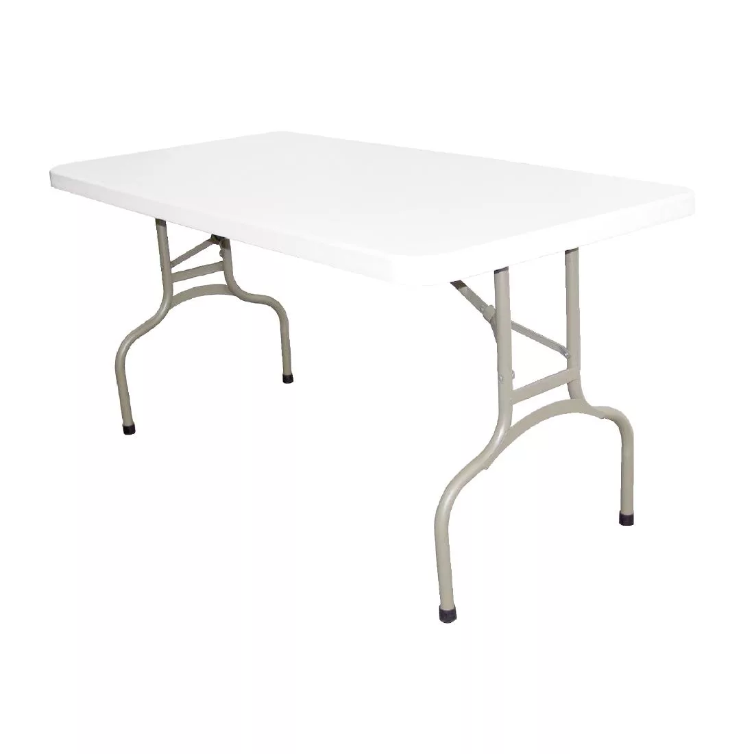 u544-rectangular-table.jpg Bolero PE Rectangular Folding Table White 5ft (Single) - Image 1