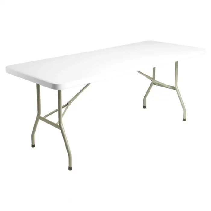 Bolero PE Rectangular Folding Table White 6ft (Single) - Image 3