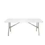 Bolero PE Rectangular Folding Table White 6ft (Single) - Image 4