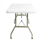 Bolero PE Rectangular Folding Table White 6ft (Single) - Image 5