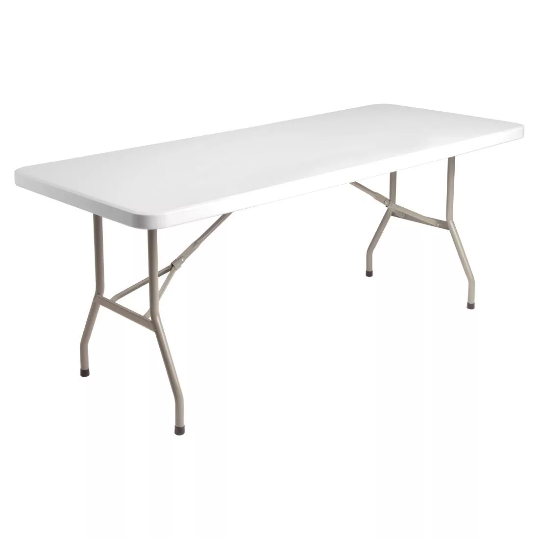 u579_furniture.jpg Bolero PE Rectangular Folding Table White 6ft (Single) - Image 1