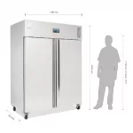 Polar U-Series Upright Double Door Fridge 1300Ltr - Image 2