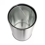 Bolero Stainless Steel Push Top Bullet Bin Silver 40Ltr - Image 2
