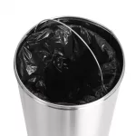 Bolero Stainless Steel Push Top Bullet Bin Silver 40Ltr - Image 4