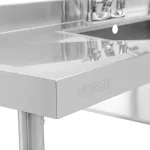 Vogue Stainless Steel Double Sink with Double Drainer 2400mm - Image 4