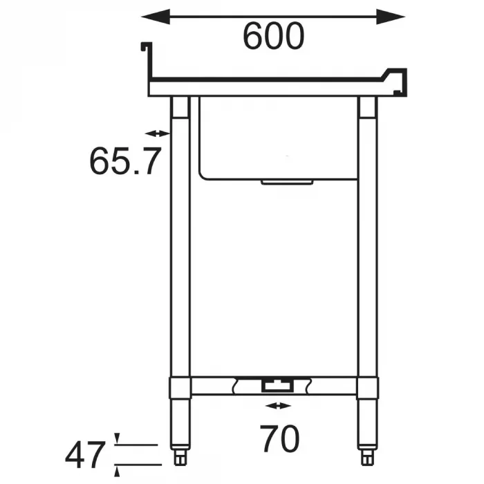 Vogue Stainless Steel Double Sink with Double Drainer 2400mm - Image 10