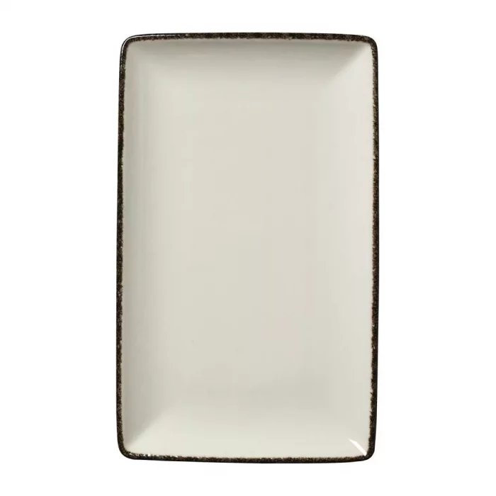 Steelite Charcoal Dapple Rectangle One Plates 270 x 167mm (Pack of 6) - Image 1
