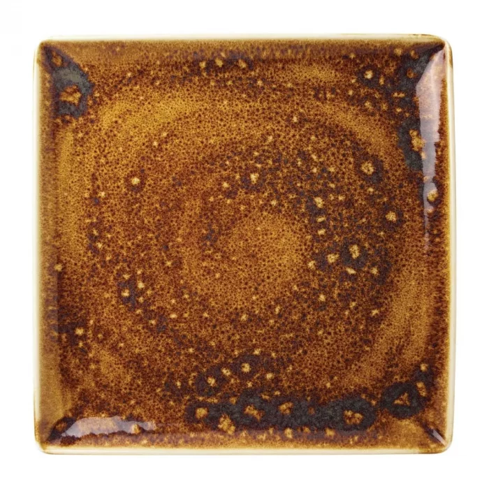 Steelite Vesuvius Square One Amber 270 x 270mm (Pack of 12) - Image 1