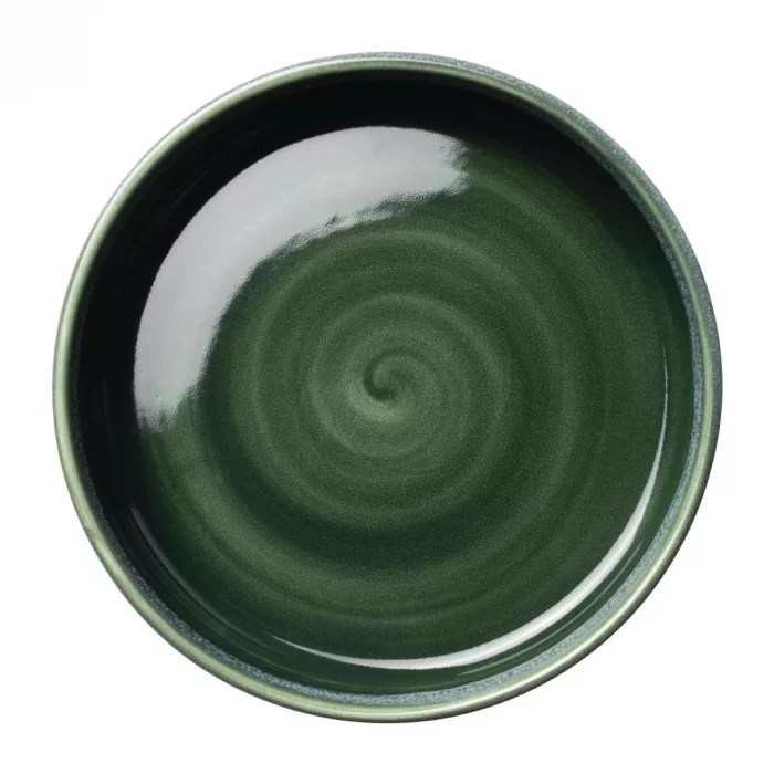 Steelite Aurora Vesuvius Burnt Emerald Round Stacking Trays 165mm (Pack of 12) - Image 5