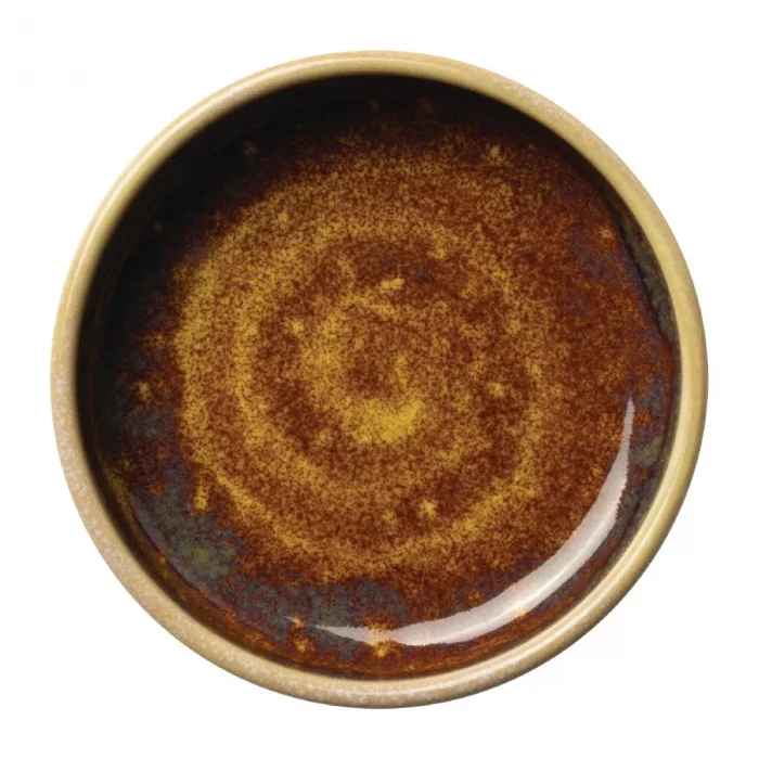 Steelite Aurora Vesuvius Amber Round Stacking Trays 100mm (Pack of 12) - Image 5