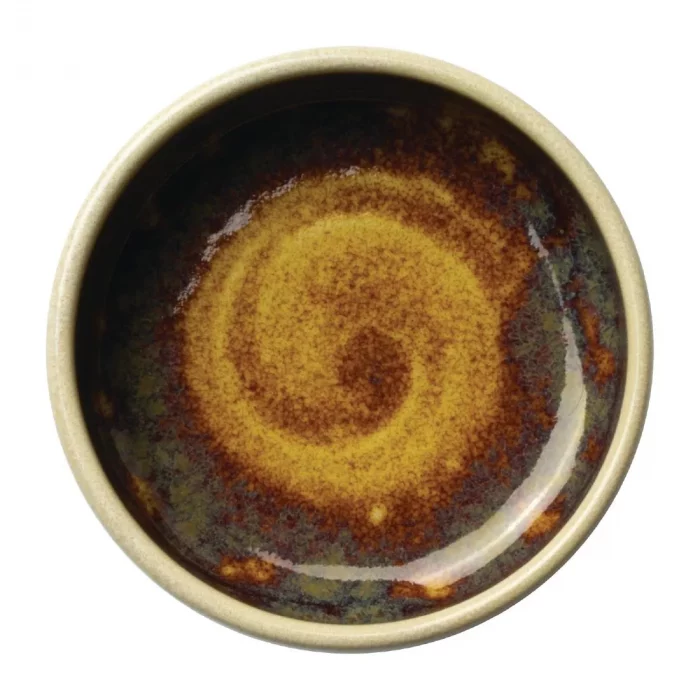 Steelite Aurora Vesuvius Amber Round Stacking Trays 75mm (Pack of 12) - Image 5