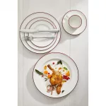 Steelite Bead Maroon Band Stacking Cups 200ml (Pack of 12) - Image 2