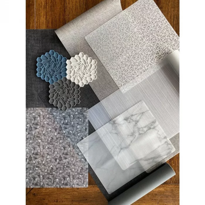 Steelite Modern Twist Silicone Placemat Black Grey Hatch 305x400mm (Box 12)(Direct) - Image 2
