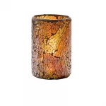 Hollowick Gold Crackle Glass Cylinder Lamp 80mm x 114mm (Pack of 24)