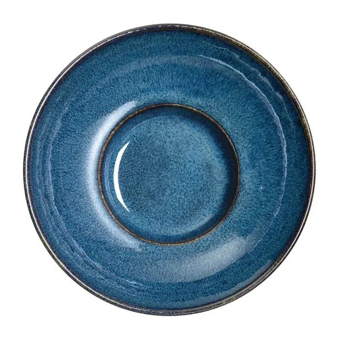 Rene Ozorio Wabi Sabi Rimmed Coupe Bowls Indigo 200mm 887ml (Pack of 6) - Image 1