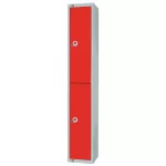 Elite Double Door Coin Return Locker Graphite Red - Image 3