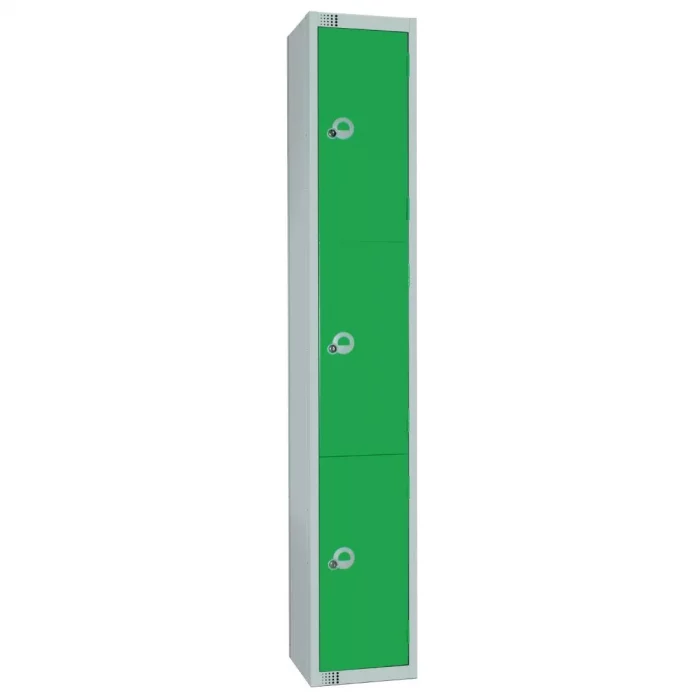 Elite Three Door Electronic Combination Locker Green - Image 1