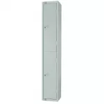 Elite Double Door Padlock Locker Grey - Image 2