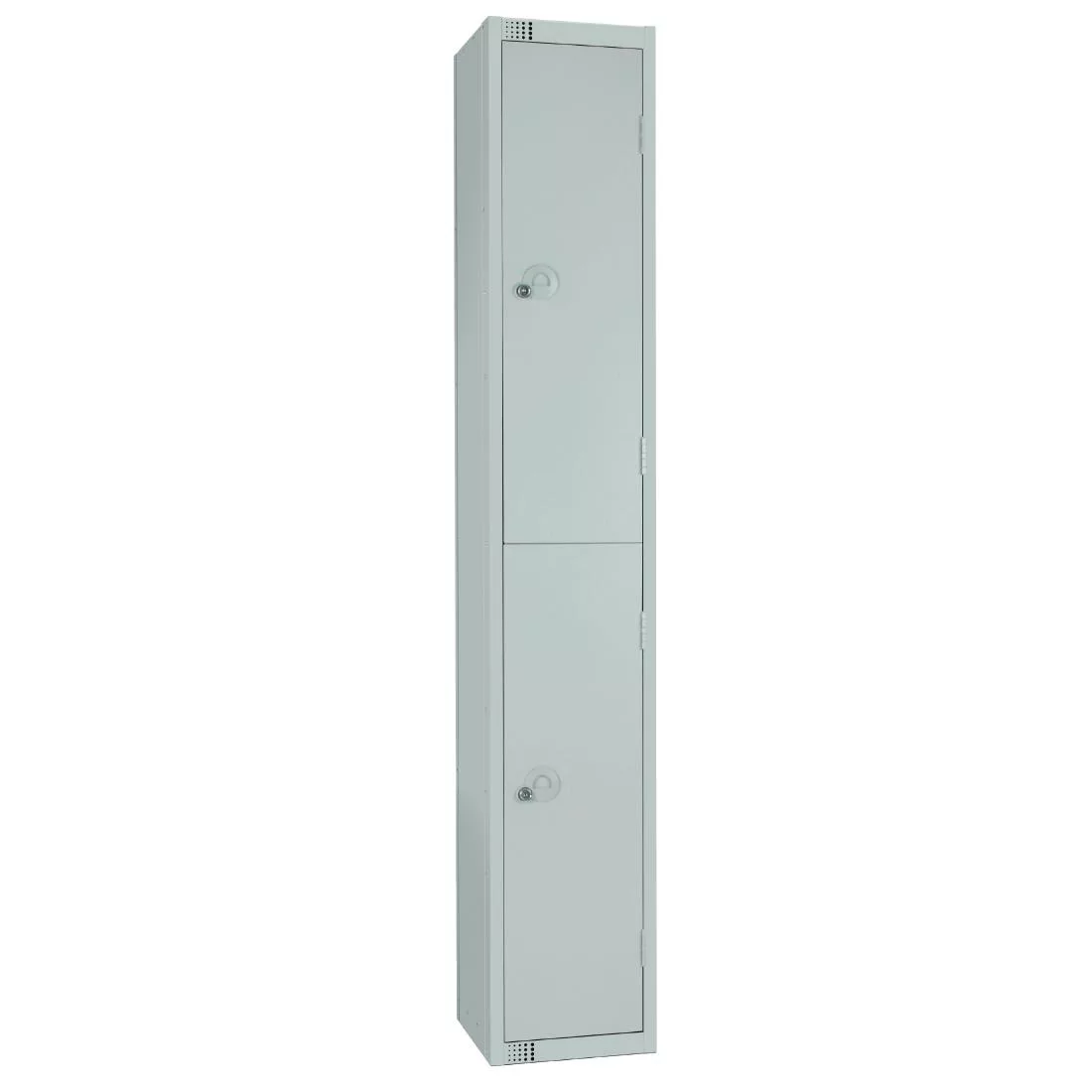 w960_y_door-mild-grey.jpg Elite Double Door Camlock Locker with Sloping Top Grey - Image 1
