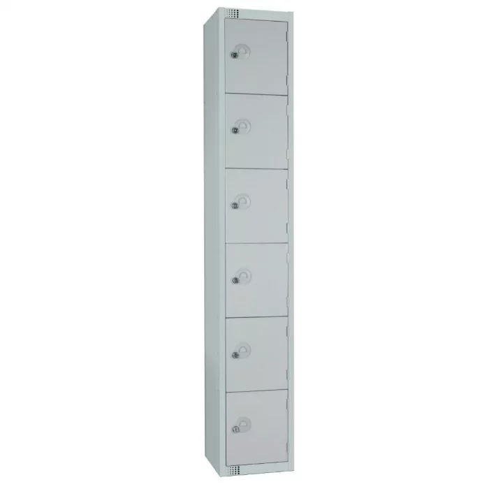 Elite Six Door Coin Return Locker Grey - Image 1