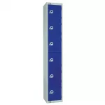 Elite Six Door Coin Return Locker Blue