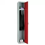 Elite Single Door Coin Return Locker with Sloping Top Red - Image 4