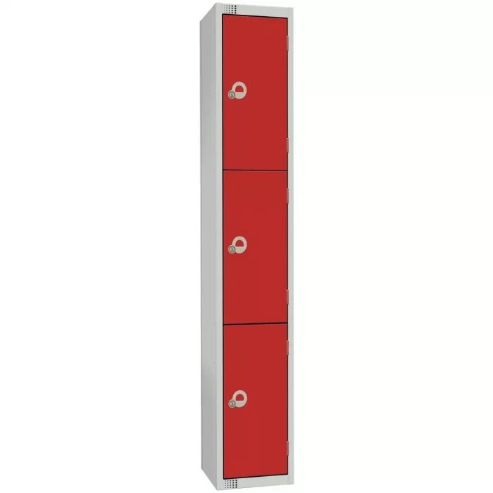 Elite Four Door Manual Combination Locker Locker Red - Image 1