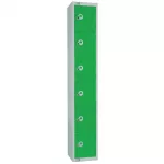 Elite Six Door Electronic Combination Locker Green