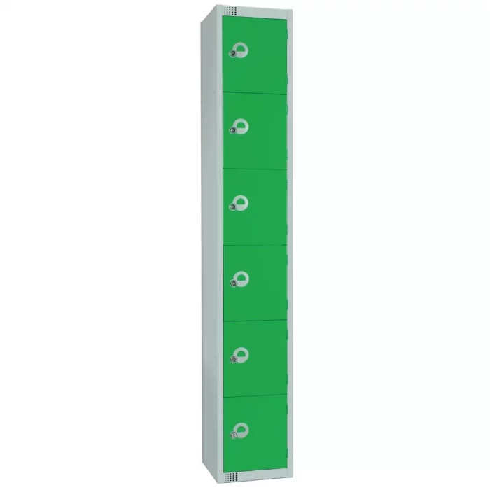 Elite Six Door Electronic Combination Locker Green - Image 1