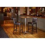 Bolero Pre-drilled Square Tabletop Dark Brown 700mm - Image 3