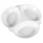 Olympia Whiteware Vegetable Dishes 3 Section 250mm (Pack of 6) - Image 2