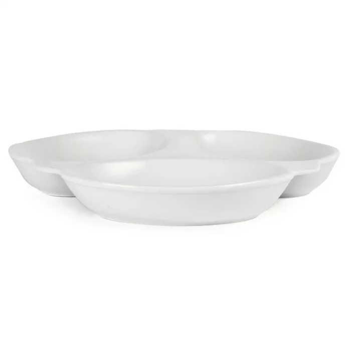 Olympia Whiteware Vegetable Dishes 3 Section 250mm (Pack of 6) - Image 3